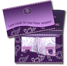 Poise Hourglass1 FREE Poise Hourglass Shape Pads or Liners Sample Pack