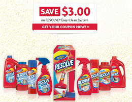 Resolve Easy Clean Carpet Cleaning System Coupon $3 off ANY Resolve Easy Clean Carpet Cleaning System Printable Coupon