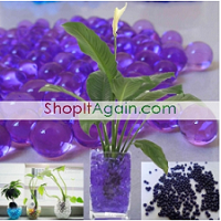 Water Beads Flower Plant Purple FREE Magical Crystal Soil Water Beads Flower Plant Purple Color