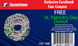 FREE St Patricks Day Donut at Thorntons FREE St. Patricks Day Donut at Thorntons