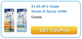 $1.00 off 2 Glade Sense & Spray refills
