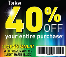 Rue21 40 off Rue21: 40% off Your Entire Purchase Coupon