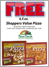 Farm Fresh Pizza FREE Shoppers Value Pizza at Farm Fresh Supermarkets