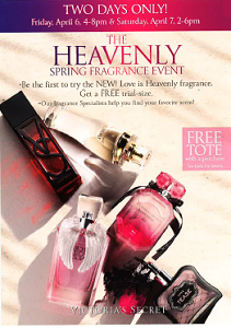 Love is Heavenly Sample Event Victorias Secret: FREE Love is Heavenly Fragrance Sample (April 6 7)