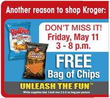 FREE Bag of Chips @ Kroger on Friday May 11th