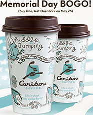 BOGO Caribou Coffee BOGO FREE Drink at Caribou Coffee on 5/28