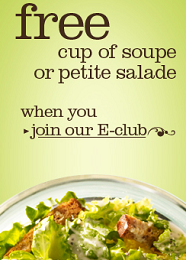 FREE Petite Salade OR Cup of Soupe at la Madeleine FREE Petite Salade OR Cup of Soupe at la Madeleine