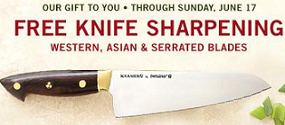 FREE Knife Sharpening at Sur La Table FREE Knife Sharpening at Sur La Table