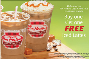 Tim Hortons Tim Hortons: BOGO FREE Iced Lattes Coupon