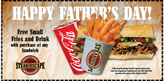 Steak Escape Fathers Day Coupon Steak Escape: FREE Small Fries AND Drink w/ Sandwich Purchase Coupon