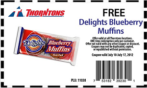 Blueberry Muffins FREE Delights Blueberry Muffins at Thorntons Stores