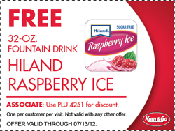 Hiland Raspberry Ice FREE Hiland Raspberry Ice at Kum and Go
