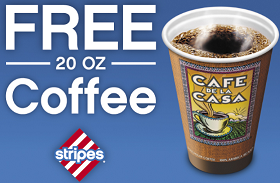 FREE Coffee at Stripes Stores FREE Coffee at Stripes Stores (NM, OK, TX)