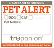 Trupanion pet safety sticker FREE Pet Safety Stickers from Trupanion