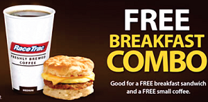 FREE Breakfast Combo FREE Breakfast Combo at RaceTrac Stores