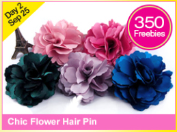 FREE Chic Flower Hair Pins FREE Chic Flower Hair Pins From AbHair at 9PM ET