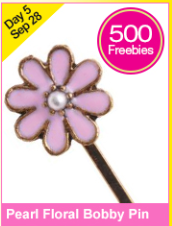 FREE Pearl Floral Bobby Pin FREE Pearl Floral Bobby Pin From Abhair at 9PM ET