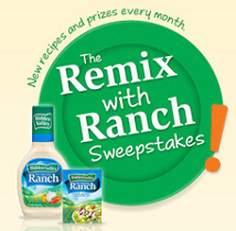 The Remix with Ranch Sweepstakes The Remix with Ranch Sweepstakes and Instant Win Game
