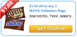 $1.00 off on any 2 MARS Halloween Bags