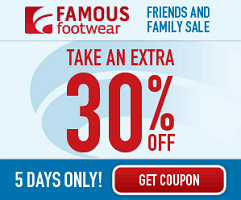 Famous Footware 30 Off Famous Footwear: 30% off Purchase Coupon