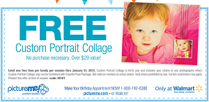 FREE Custom Portrait Collage at PictureMe FREE Custom Portrait Collage at PictureMe Portrait Studios in Walmart