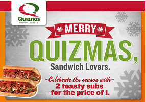 Quiznos1 Quiznos: BOGO FREE Sub Coupon
