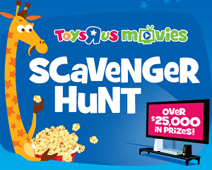 ToysRUs Toys“R”Us Movies Scavenger Hunt Sweepstakes & Instant Win Game
