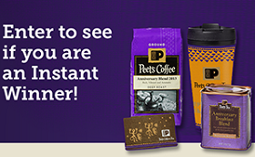 Peets Coffee Gift Pack FREE Peets Coffee Gift Pack Instant Win Sweepstakes