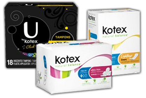 Kotex Products 2 NEW Kotex Product Coupons