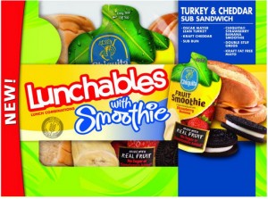 lunchable with smoothie