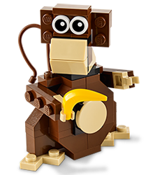 LEGO Monkey FREE LEGO Monkey Mini Model Build at Lego Stores on 8/5