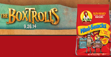 The Boxtrolls Sun Maid’s The Boxtrolls Back To School Movie Ticket Giveaway (5,000 Prizes)