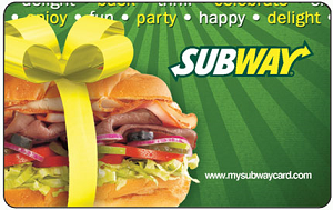Subway Gift Card Subway Galaxy Fresh Instant Win Game (Over 21 Million Prizes)