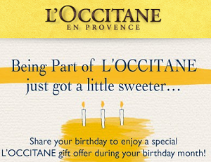 LOccitane Birthday Gift FREE LOccitane Gift During Your Birthday Month