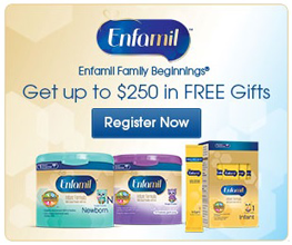 Enfamil Family Beginnings FREE Baby Product Samples, Gifts and Mailed Coupons