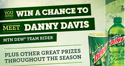 Mountain Dew Danny Davis Sweepstakes Mountain Dew Danny Davis Sweepstakes & Instant Win Game